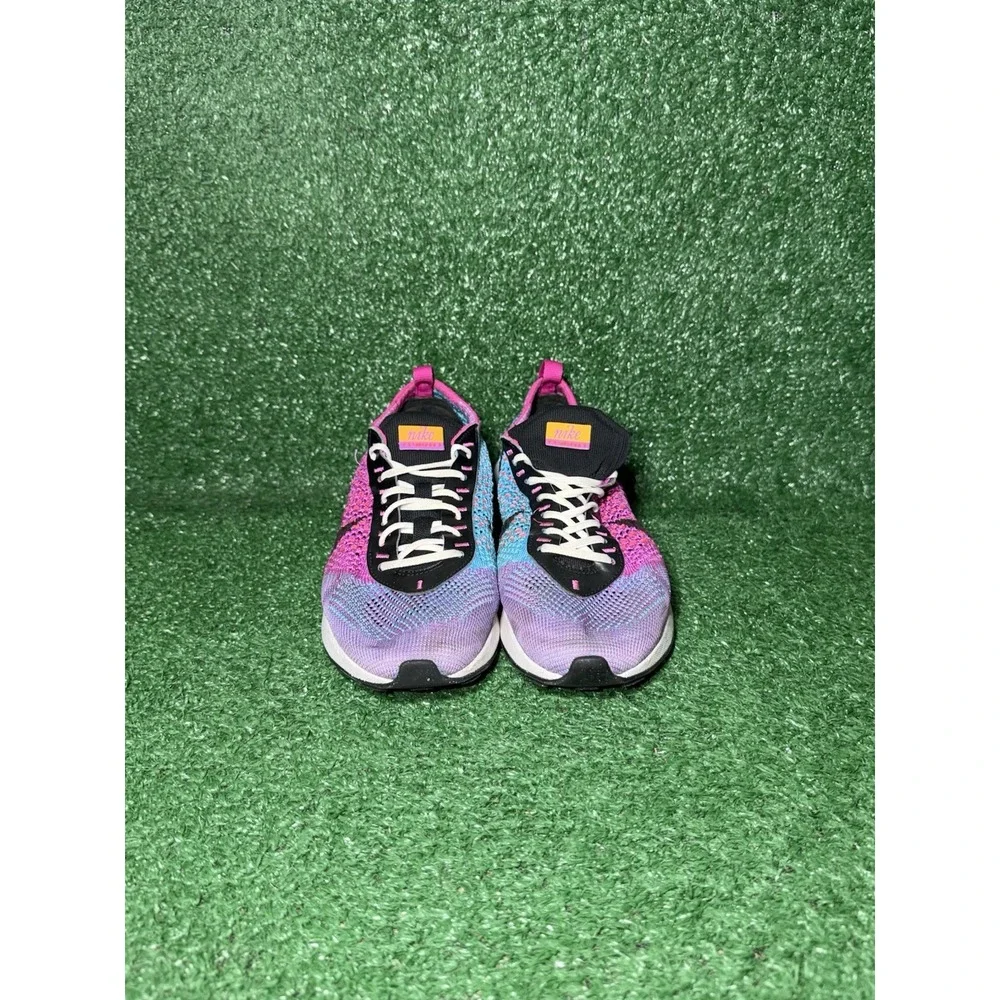 Nike Air Max Flyknit Racer Women Size 7 Multicolor Running Shoes Comfort Sneaker
